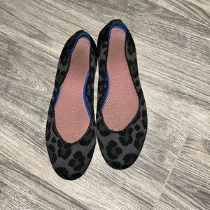 Gray Cheetah Ballet Flats